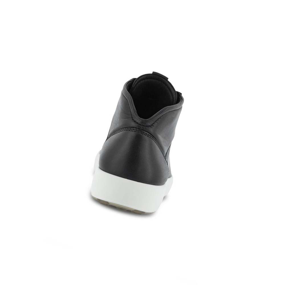 Ecco Soft 7 City Hi-top Fritidssko Herre Svarte | NO 475YXF